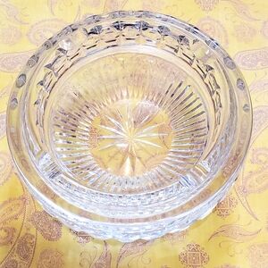 Vintage Clear Glass Crystal Ash Tray